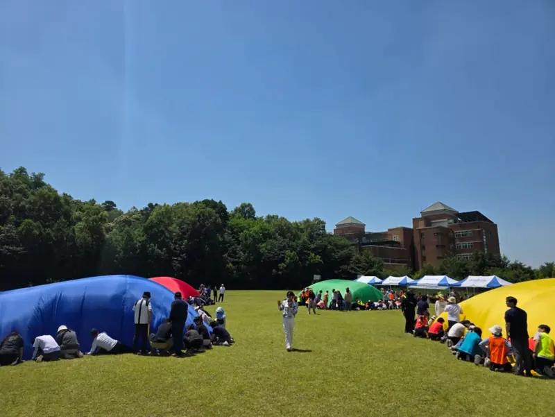 6개 교회 600여 명, 교회 연합 체육대회 현장